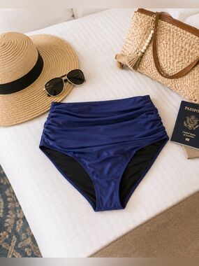 American Threads Navy Bikini Bottom NWOT